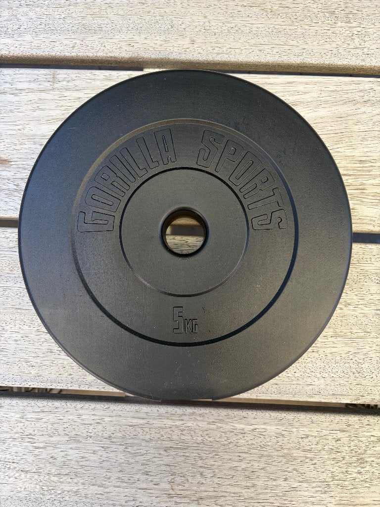 Halterschijf 5 kg Kunststof – 30/31 mm, Sport en Fitness, Ophalen, Zo goed als nieuw, Halterschijven