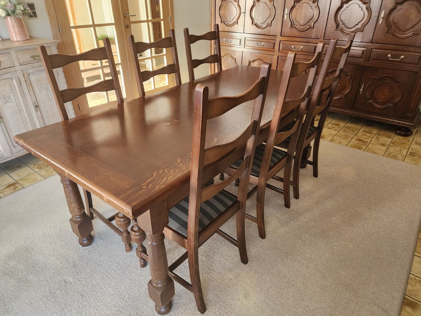 Eiken tafel 2m (3m), Ophalen