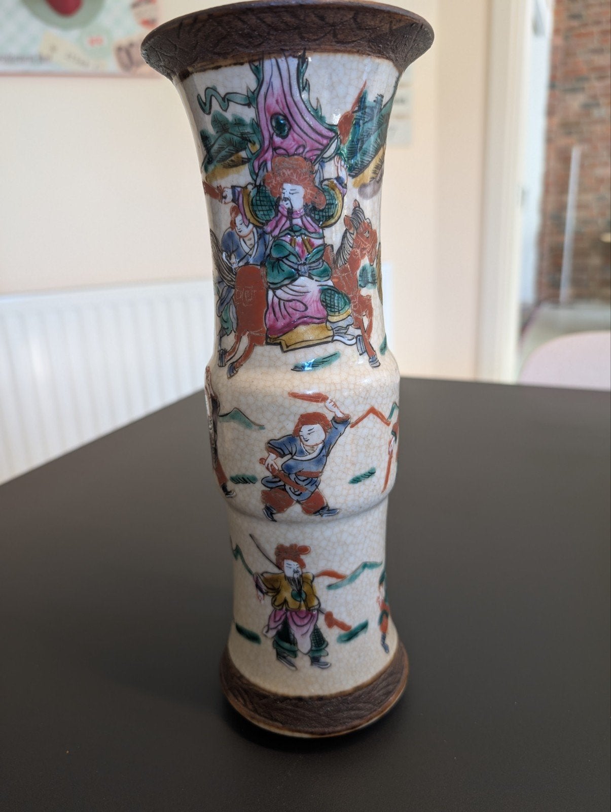 Vase chinois type rouleau porcelaine de NANKIN, Enlèvement