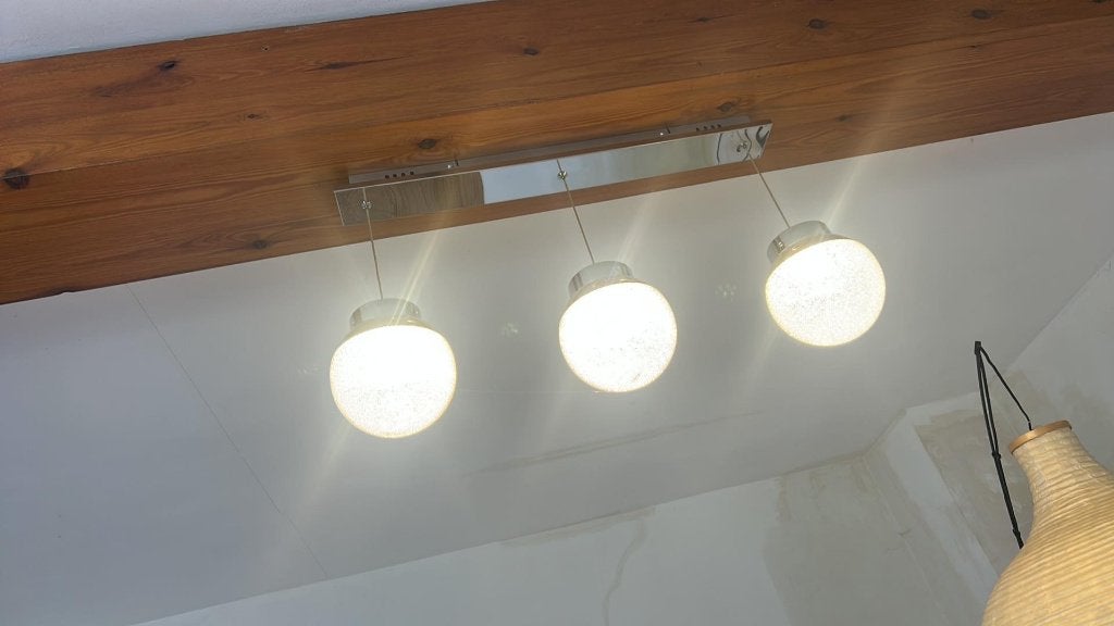 Lustre avec ampoules LED, Huis en Inrichting, Lampen | Kroonluchters, Ophalen, Zo goed als nieuw, E14 (klein)