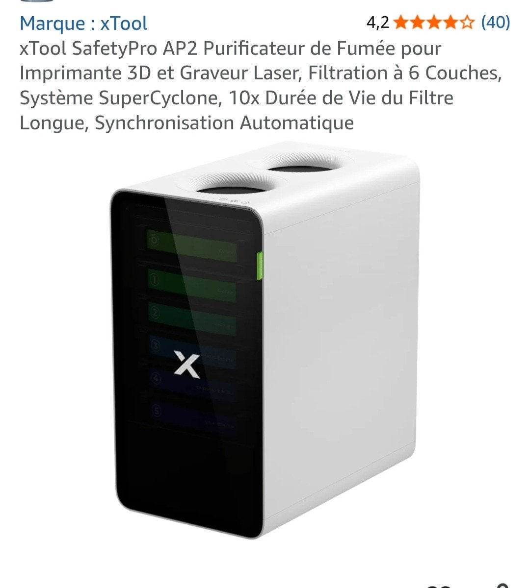 XTOOL SAFETY PRO AP2 PURIFICATEUR D'AIR NEUF, Enlèvement, Purificateur d'air