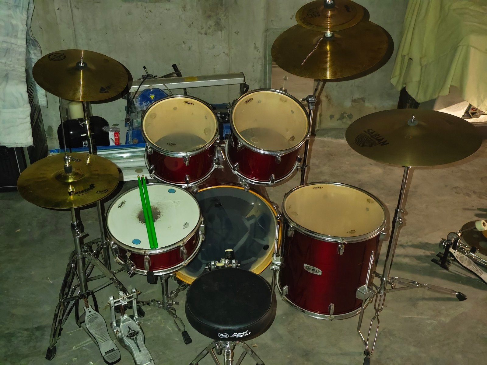 Limited Edition Mapex Drum Kit + Double bass + 8 cymbals, Ophalen of Verzenden, Zo goed als nieuw, Overige merken