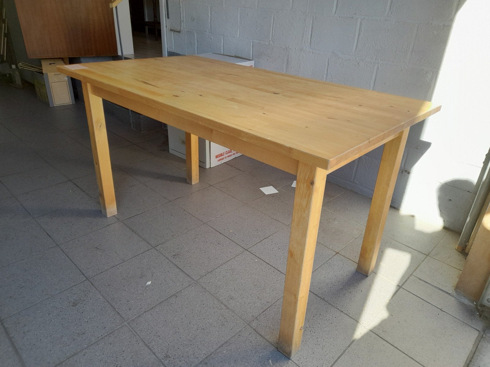 table en pin pour cuisine, bureau, salle à manger, Maison & Meubles, 100 à 150 cm, Cinq personnes ou plus, Enlèvement, Utilisé