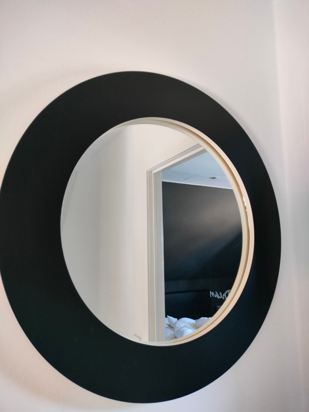 wandspiegel rond, Huis en Inrichting, Woonaccessoires | Spiegels, Ophalen, Rond, Zo goed als nieuw, Minder dan 100 cm