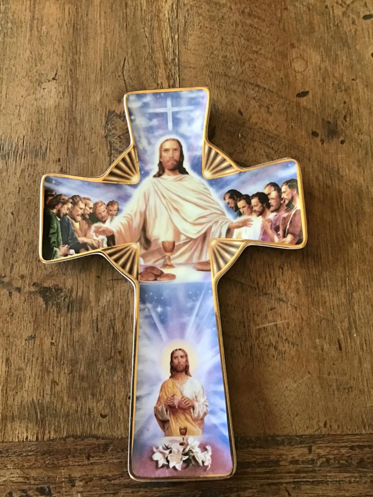 Crucifix en porcelaine Franklin Mint, Collections, Enlèvement ou Envoi, Comme neuf