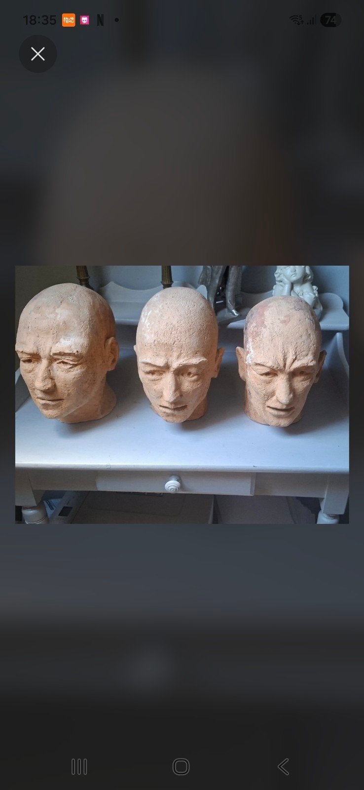 3 expressieve terracotta koppen (Leopold Va, Antiek en Kunst, Ophalen of Verzenden