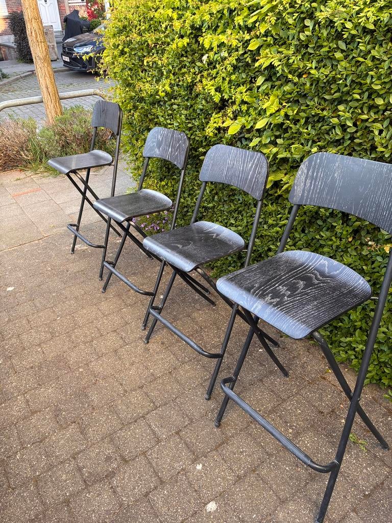 Hoge stoelen, Huis en Inrichting, Barkrukken, Ophalen, Gebruikt, Met voetsteun, 60 tot 90 cm