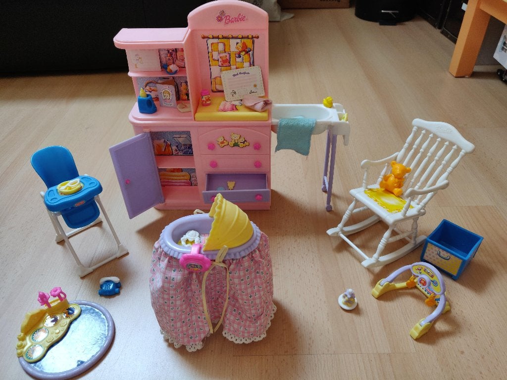Barbie babykamer, Kinderen en Baby's, Speelgoed | Poppen, Ophalen, Gebruikt, Barbie