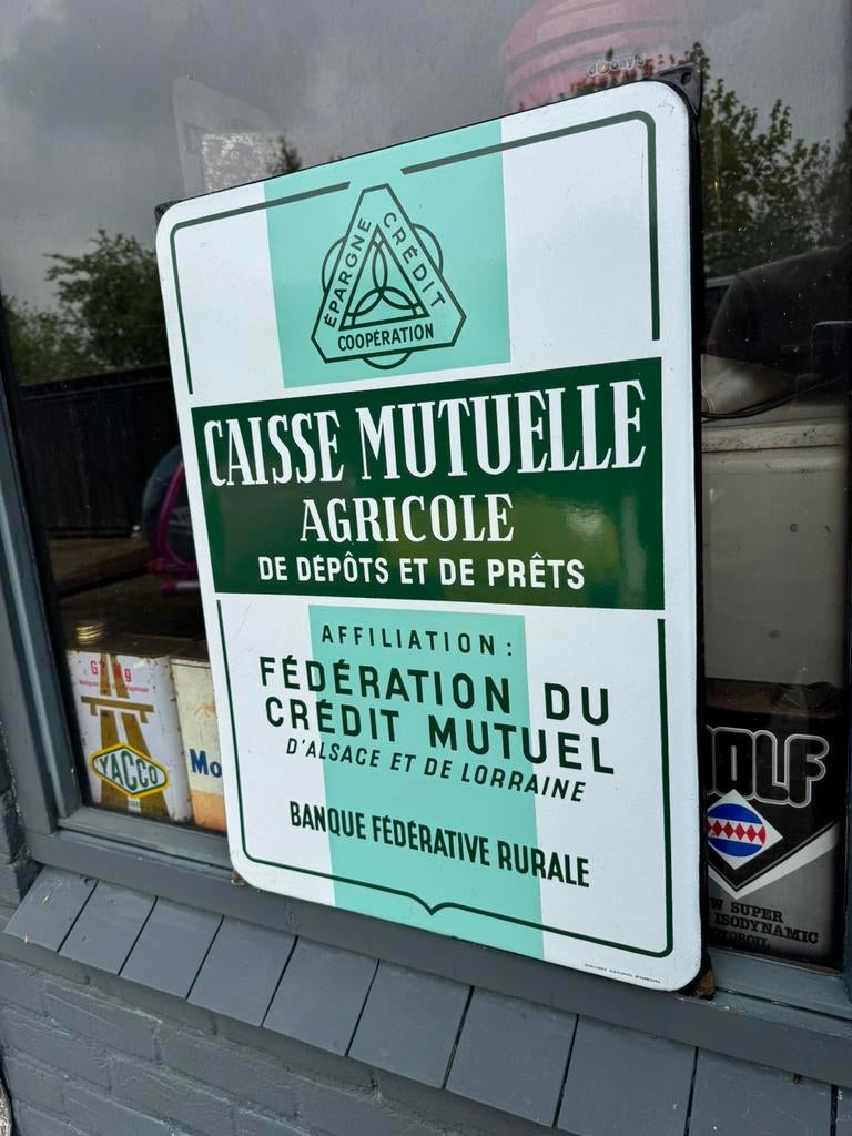 Ancien panneau publicitaire en émail Agricole, Enlèvement ou Envoi, Utilisé, Panneau publicitaire