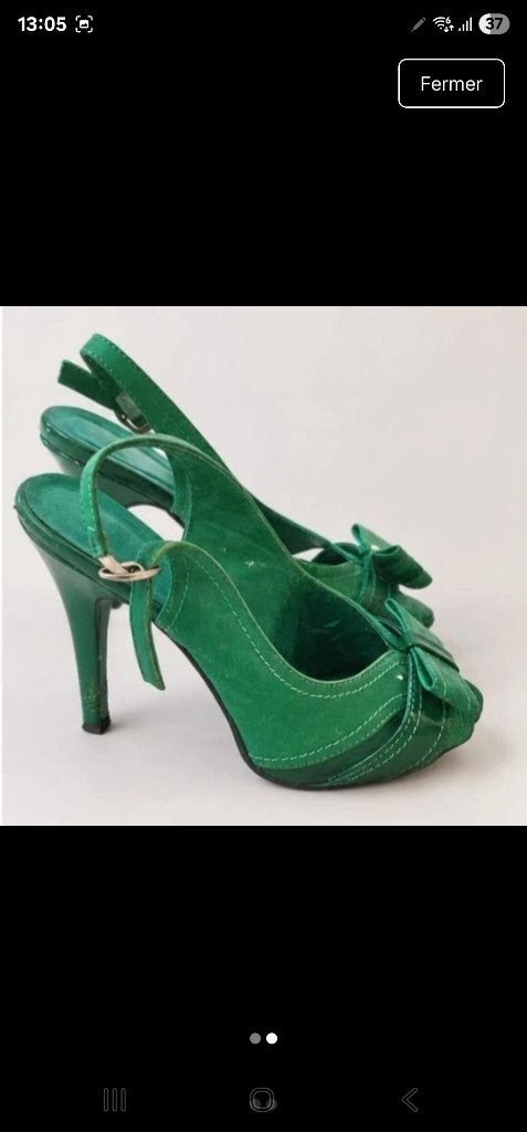 Chaussure a talon, Enlèvement ou Envoi, Sans marque, Chaussures à haut talons, Vert