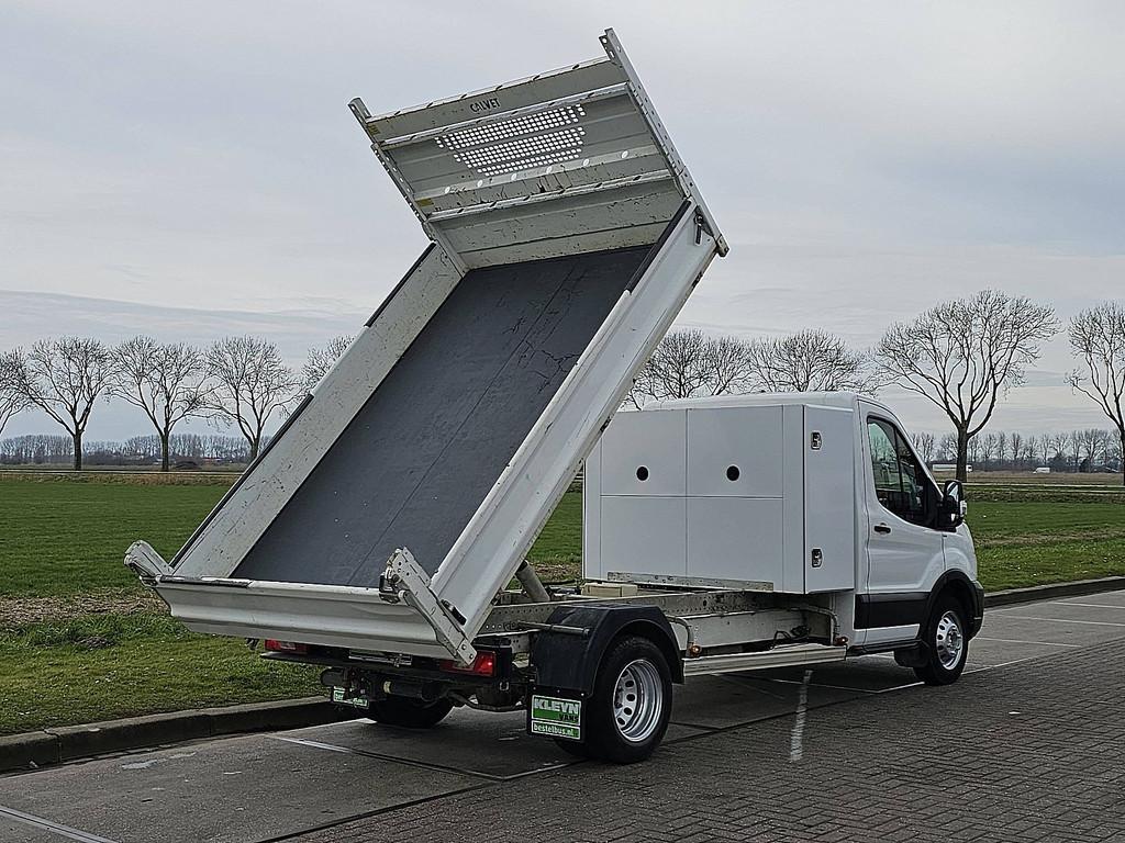 Ford Transit 350 2.0 TDCI Kipper Kist 170PK (bj 2021), Auto's, Voorwielaandrijving, Stof, Zwart, 4 cilinders