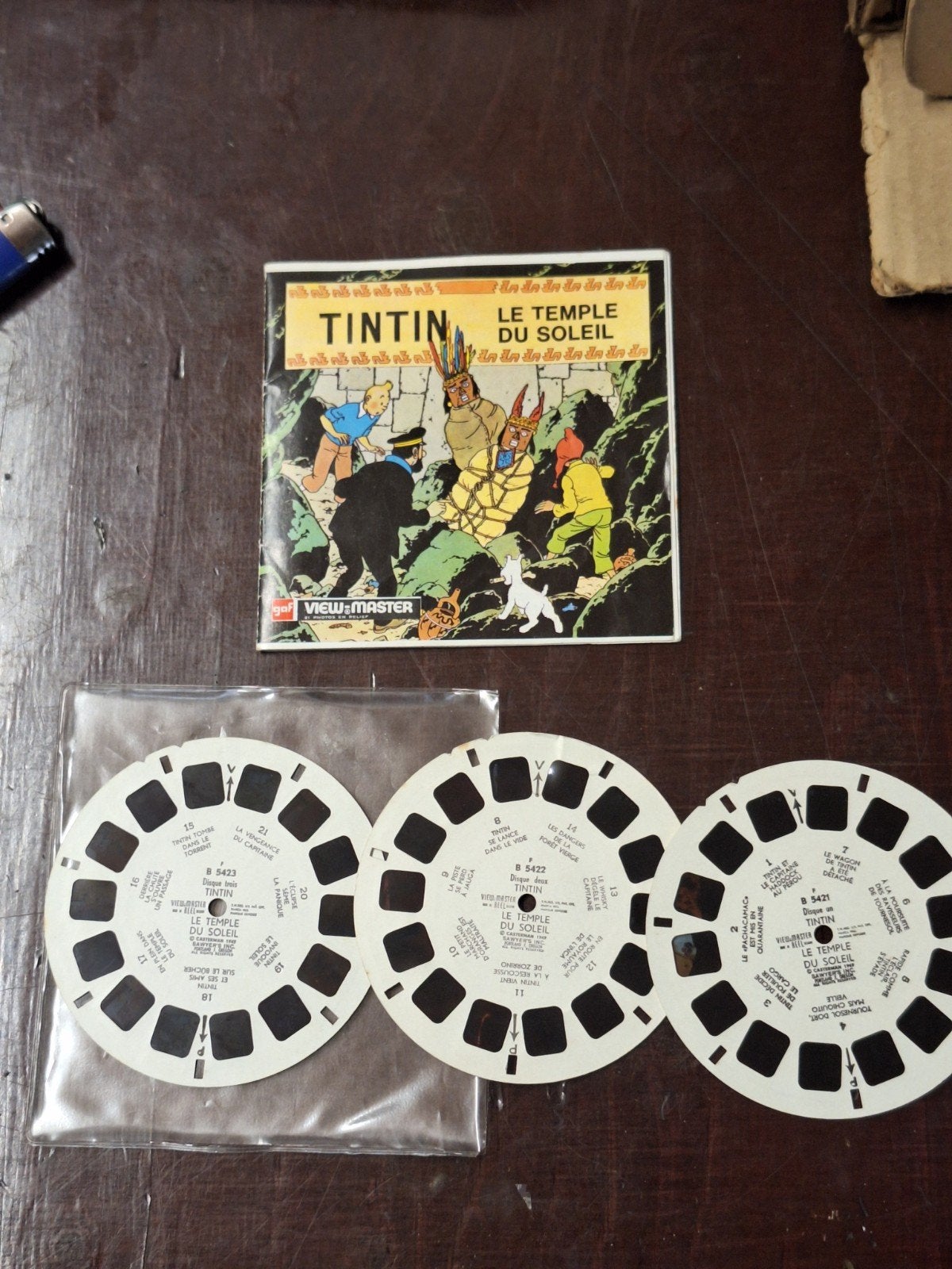 View-Master Tintin De Tempel van de Zon - Pack B542 Compleet, Ophalen of Verzenden