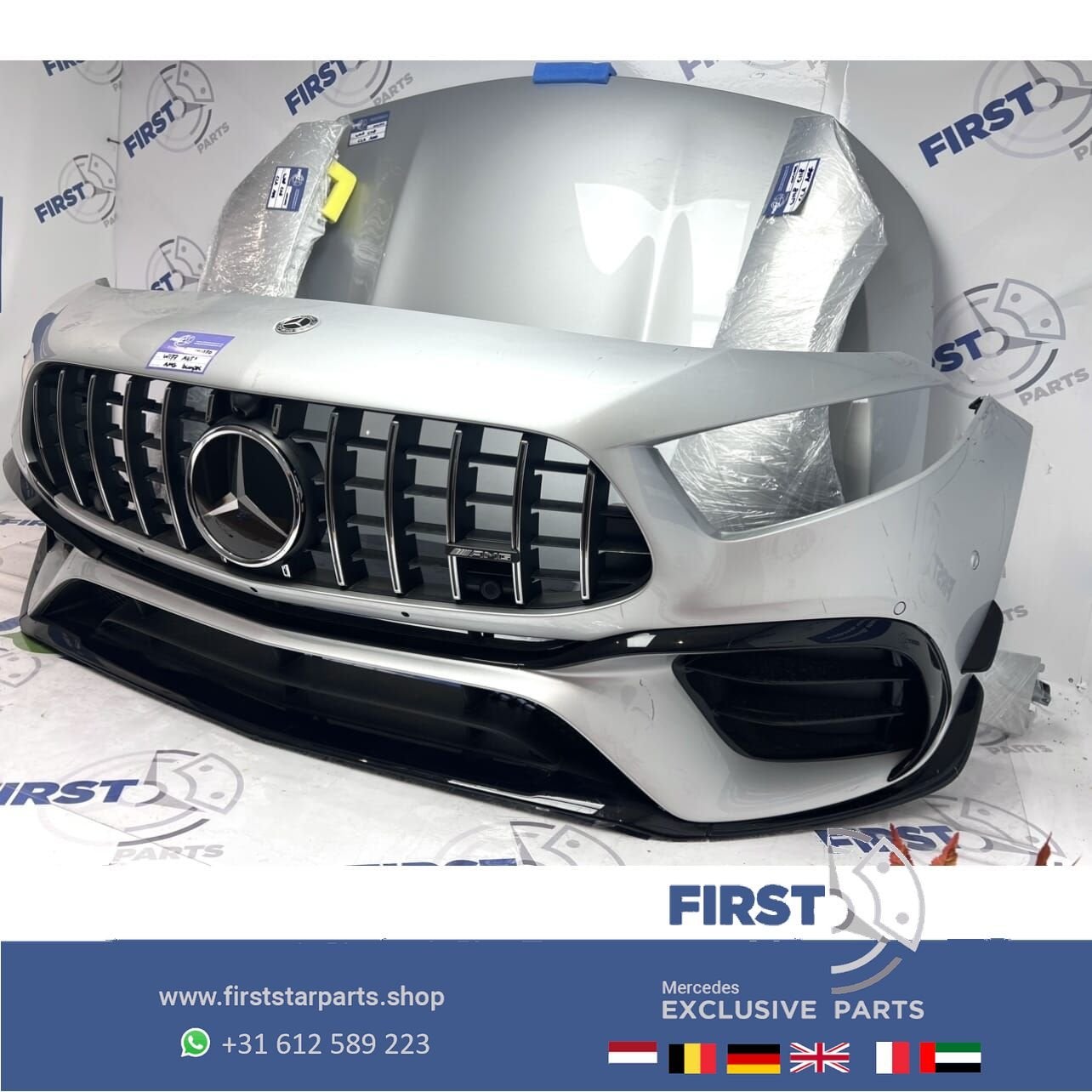 (2024) W177 V177 A45S AMG VOORKOP IRIDIUM ZILVER GRIJS A Kla, Gebruikt, -, Voor, Ophalen of Verzenden