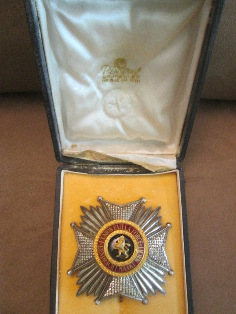 Belgische borstster civiel Leopold 1 in doos P.de Greef. TOP, Ophalen of Verzenden