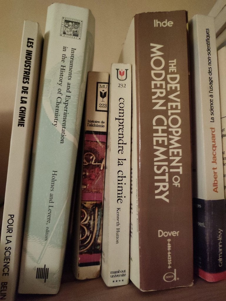 Set geschiedenisboeken over scheikunde, Boeken, Ophalen, Voir liste, Natuurwetenschap