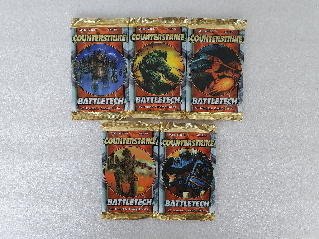 Battletech: 5 Counterstrike Booster Packs WOC 6306 (3), Hobby en Vrije tijd, Wargaming, Ophalen of Verzenden, Nieuw