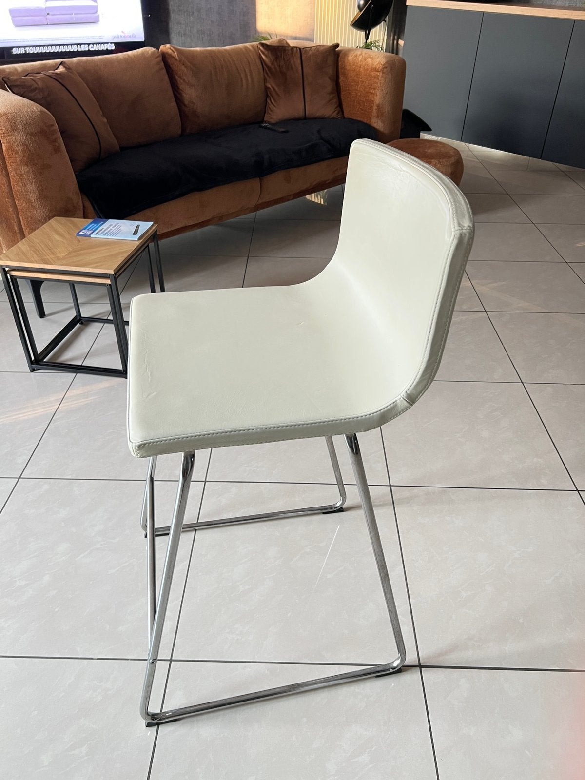 Lot de 4 chaises hautes, Maison & Meubles, Enlèvement, Comme neuf, Cuir