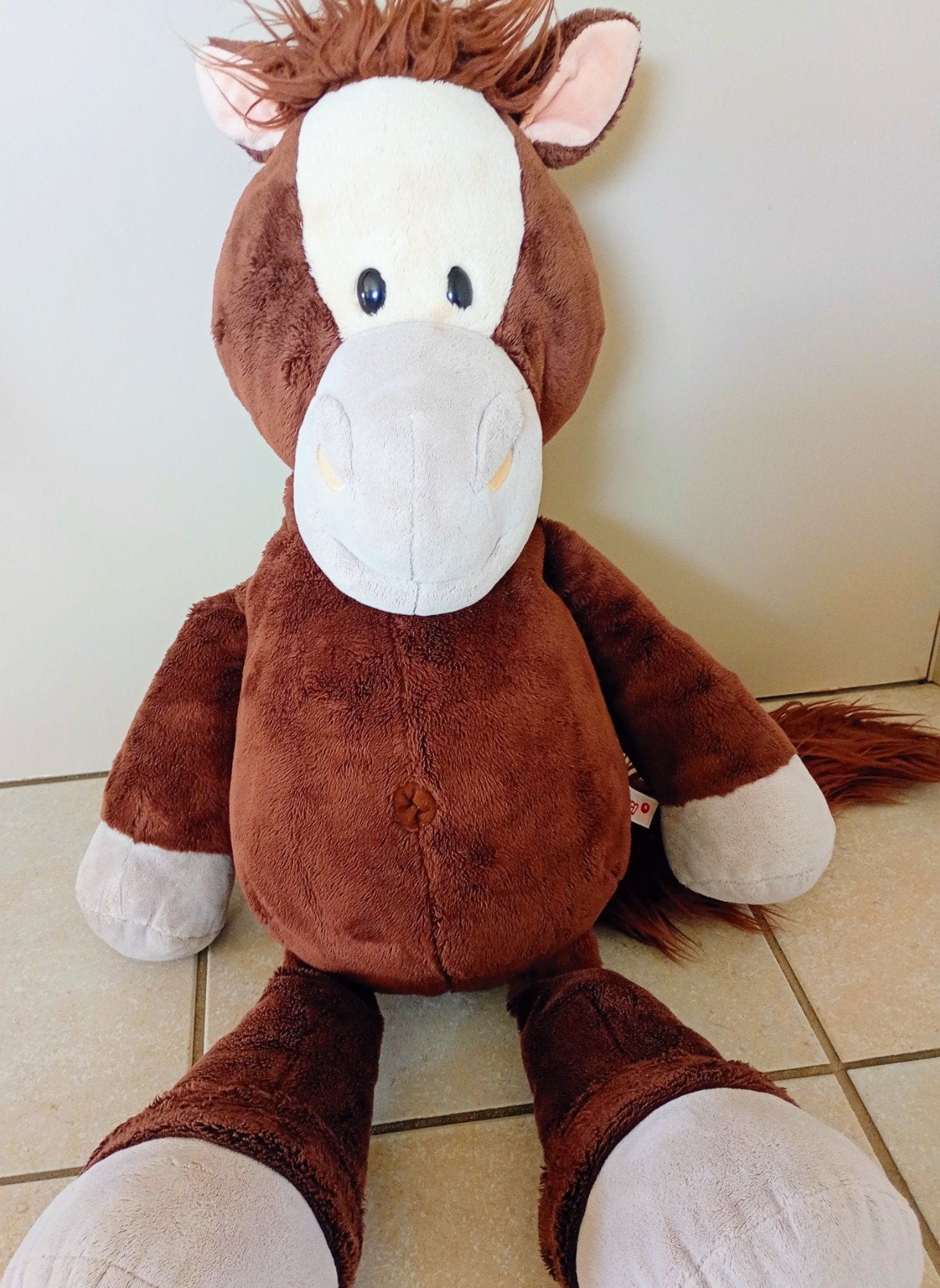 GRATIS Grote Knuffel Diest. Lees Beschrijving!, Ophalen, NICI, Zo goed als nieuw, Bruin