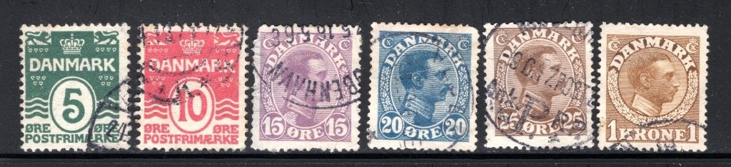 DANEMARK Lot année 1912-1913 timbré, Envoi, Danemark, Affranchi