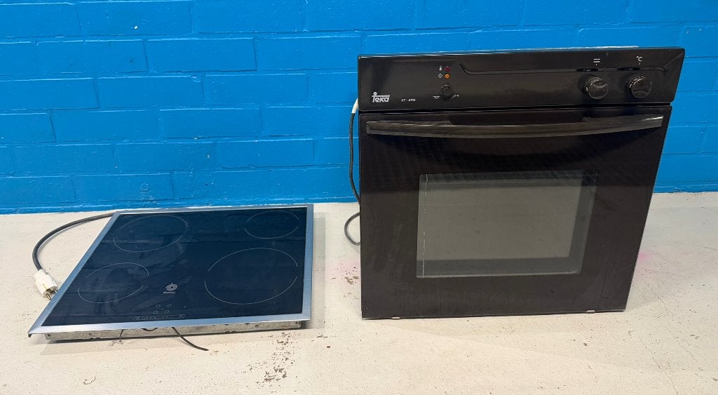 Teka oven HT-490 en Balay keramische kookplaat-, Ophalen, Gebruikt, 4 kookzones, Inbouw