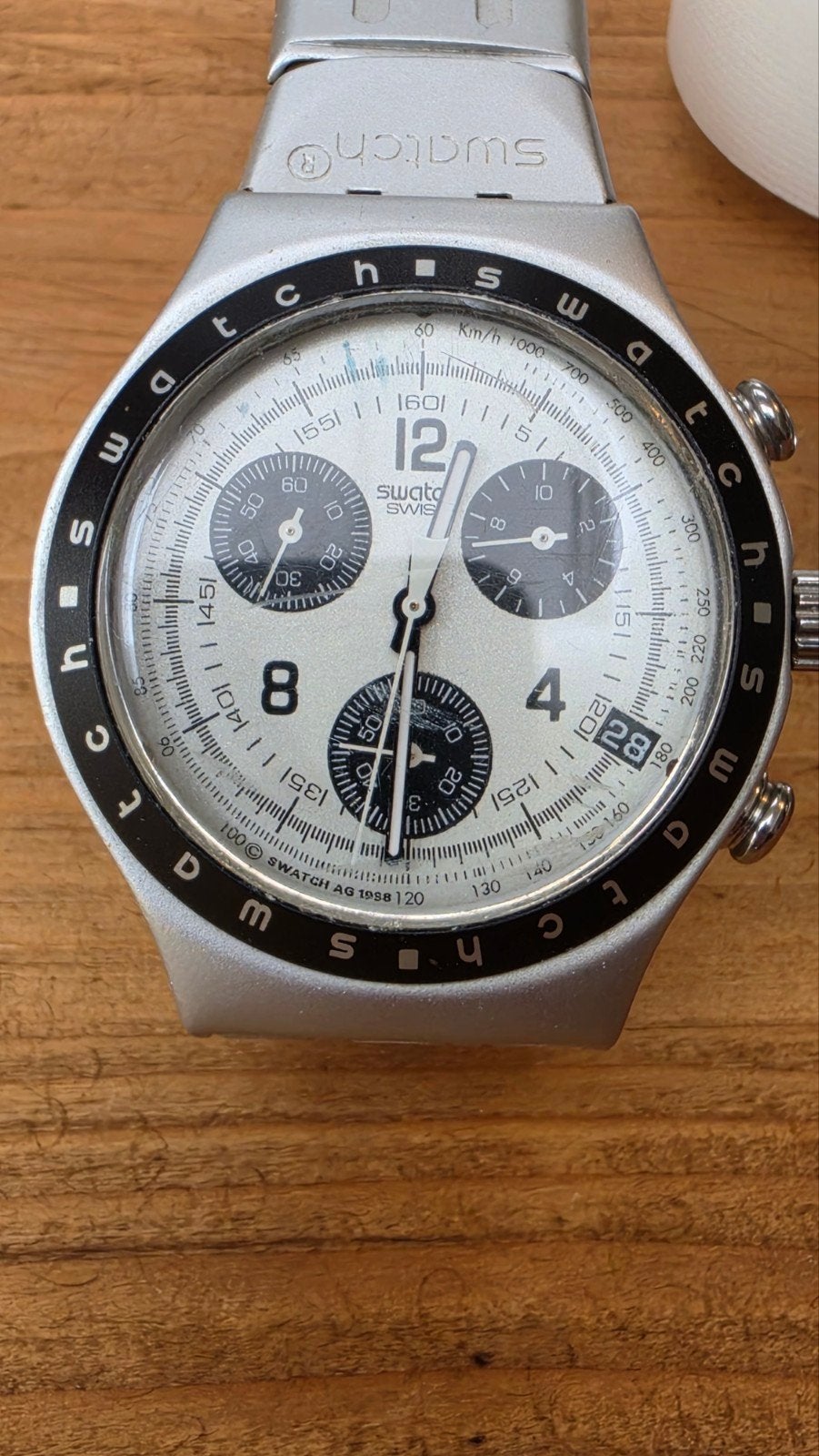 swatch Irony Chrono "adrenaline", Montre-bracelet, Enlèvement ou Envoi, Swatch, Acier
