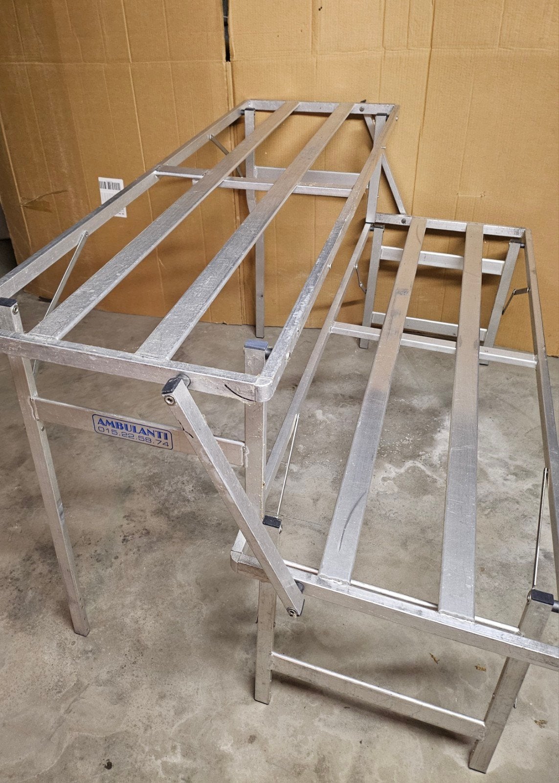 Table de marché D2 en aluminium pour 50€ ou, pliable, 150 cm, Enlèvement