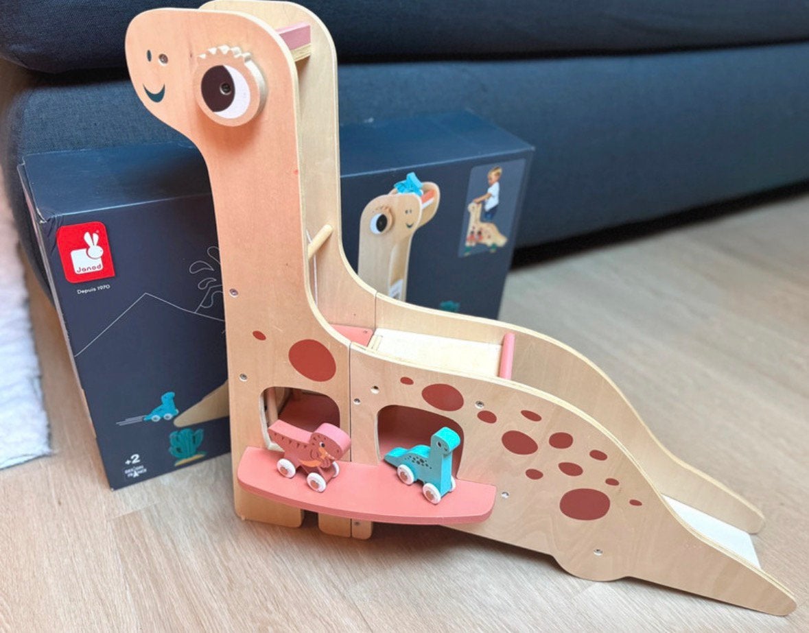 Janod dinosaurus garage, Ophalen, Zo goed als nieuw