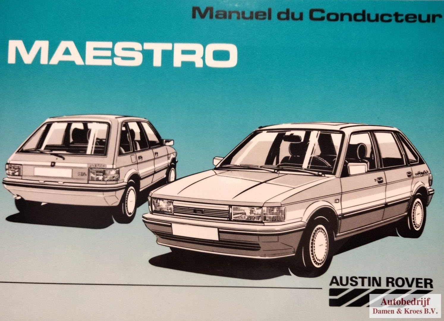Handboek Maestro City, City X, 1,3 1,6 Mayfair, Vanden Plas, Enlèvement ou Envoi