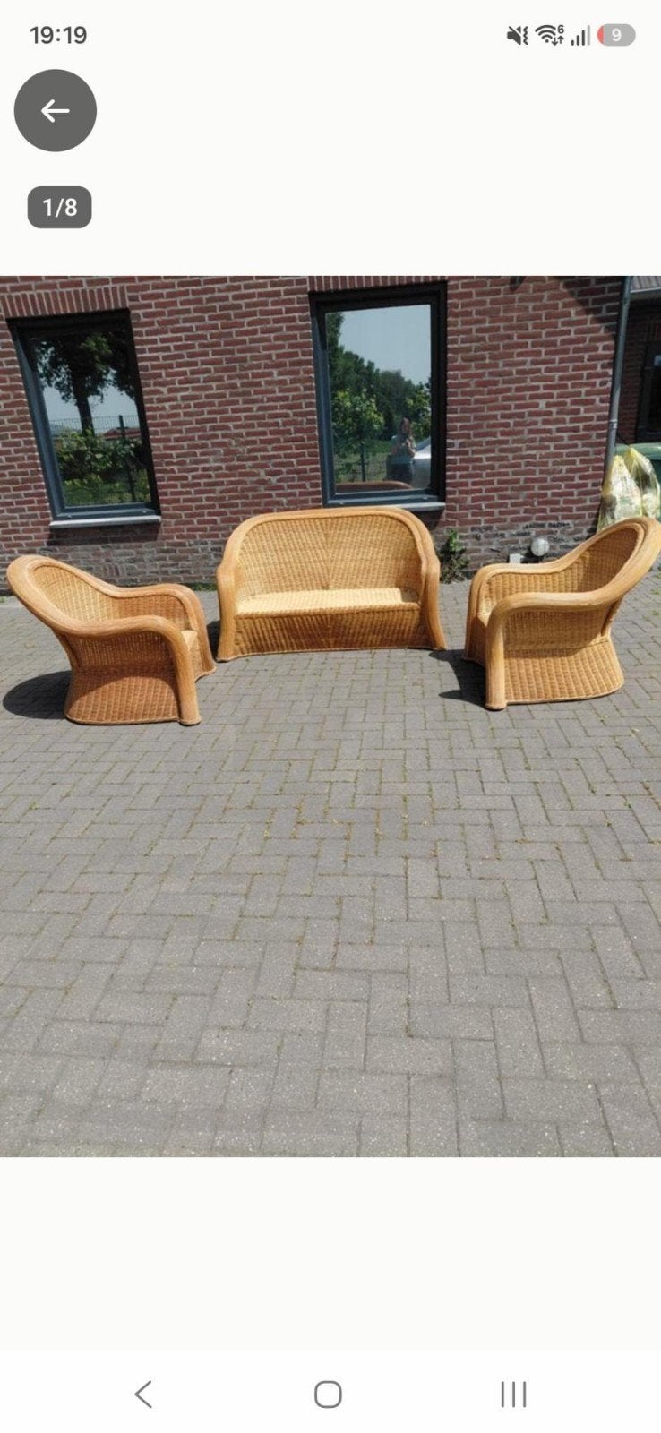 mooi rotan lounge set, Ophalen, Rotan