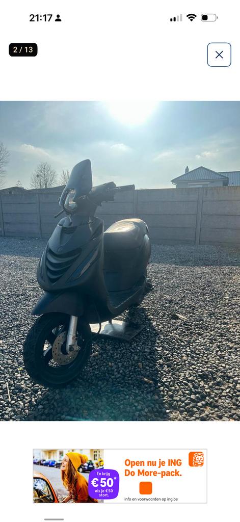 Zip 70cc polinie, Fietsen en Brommers, Ophalen, Zo goed als nieuw, Zip