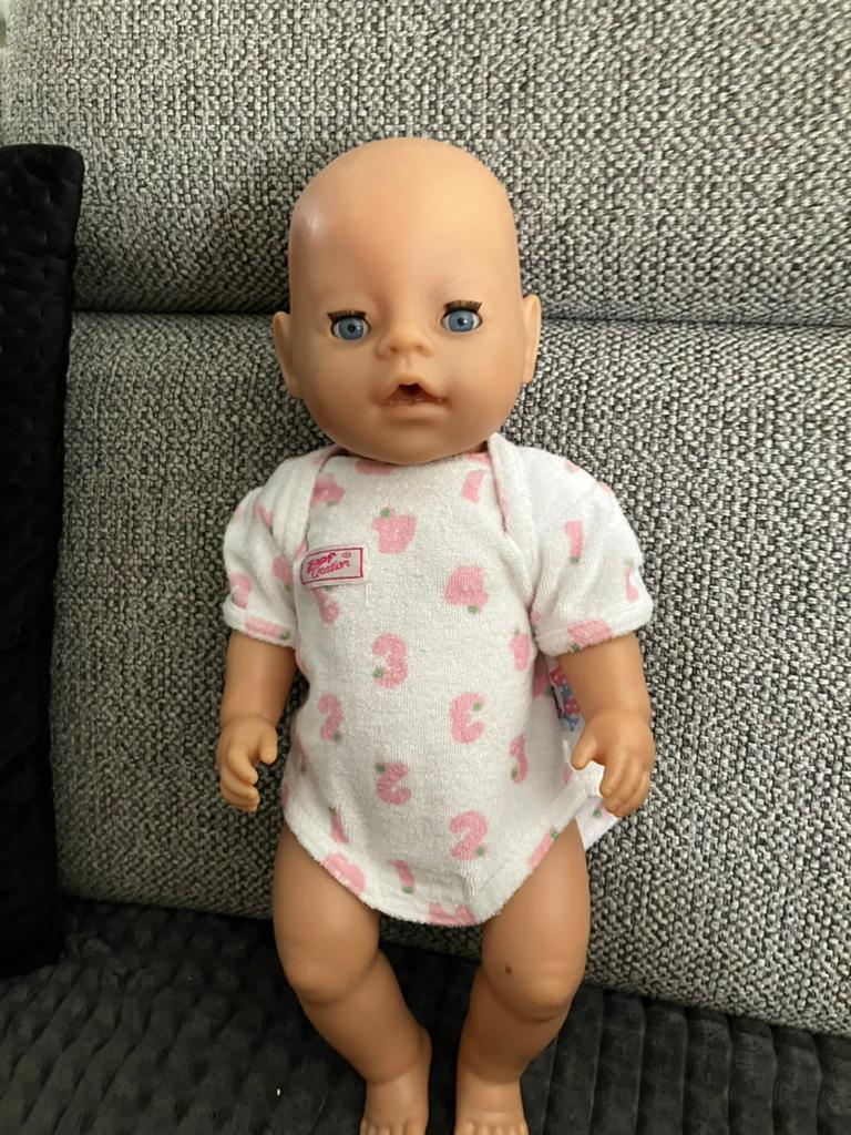 Poupée fille 43 cm baby born zapf creation avec body, Enlèvement ou Envoi, Utilisé
