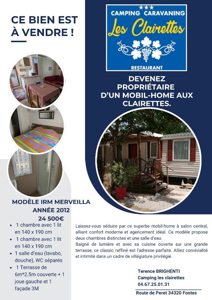 Verkoop van stacaravan IRM Merveilla 2012 24.500 euro, Caravans en Kamperen, Overige merken, Douche, 7 tot 8 meter, Particulier