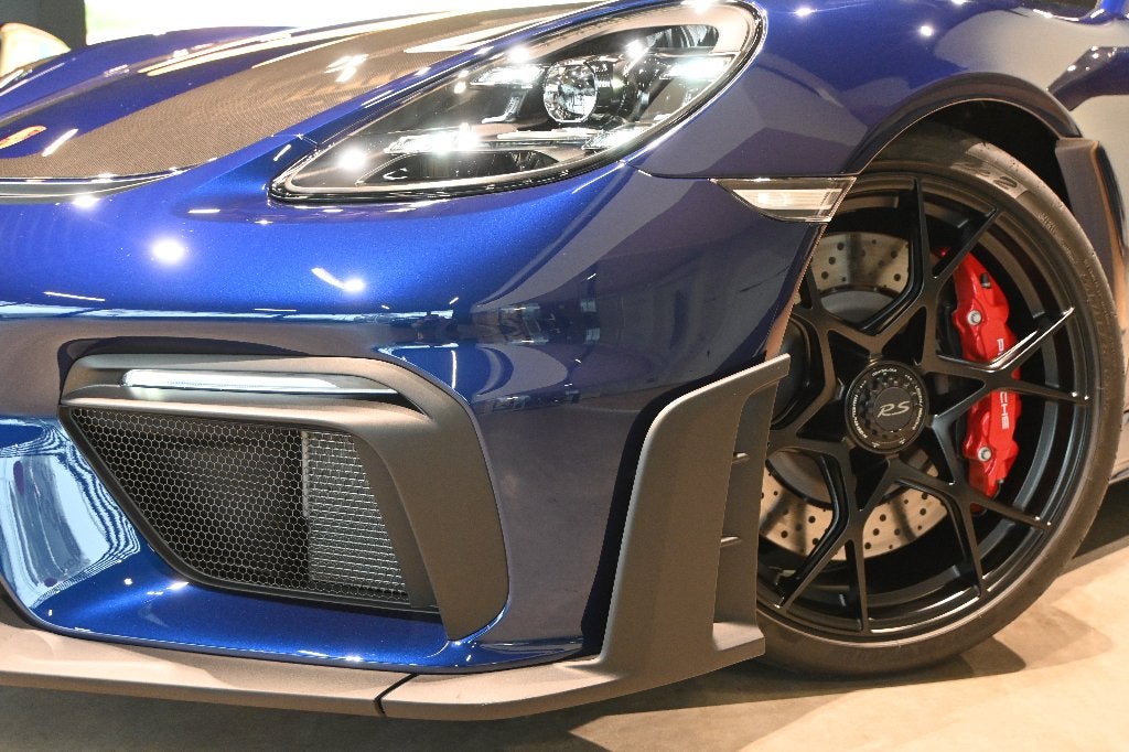 Porsche 718 Cayman GT4 RS 4.0i PDK Weissach, Auto's, Automaat, Achterwielaandrijving, Euro 6, Blauw