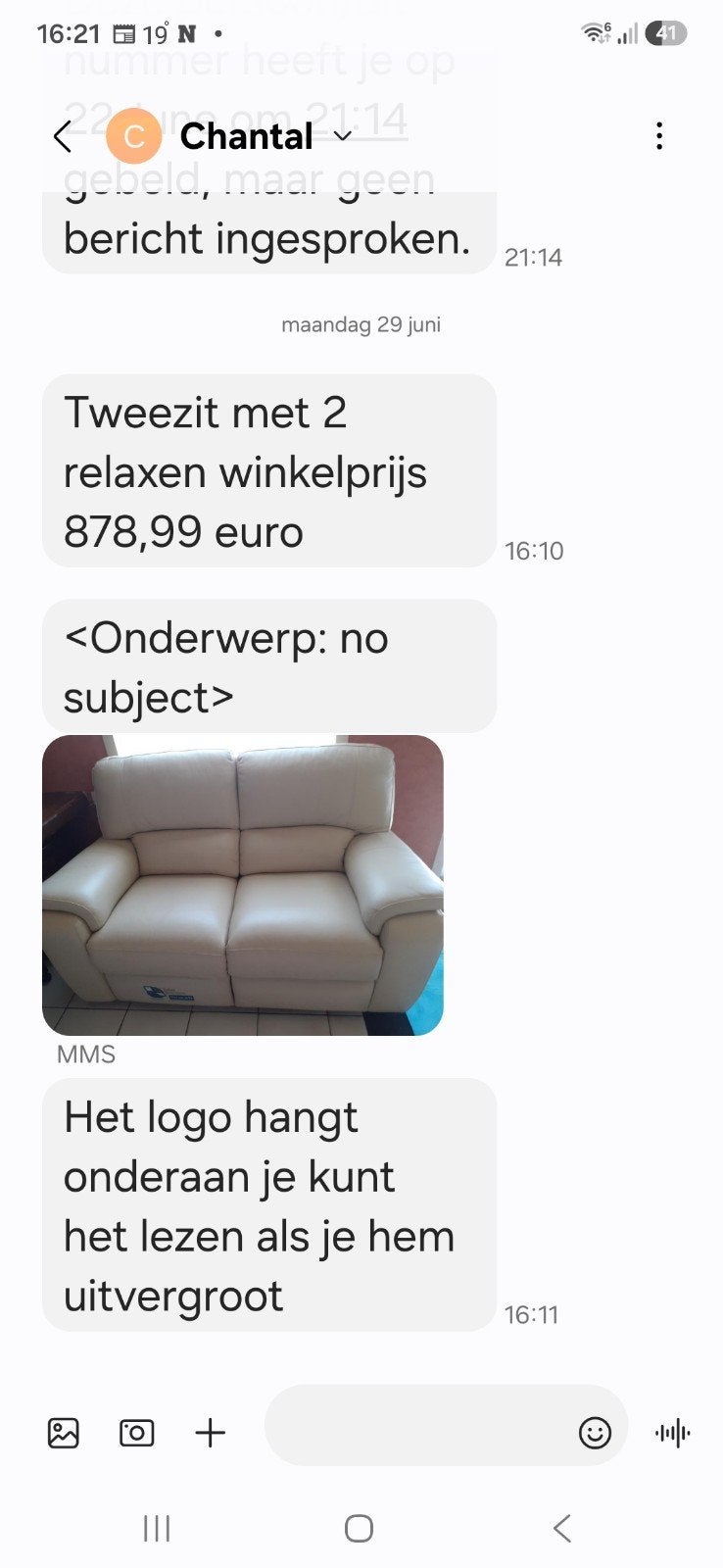 zetel tweezit met 2 relaxen  beige  chatau D.Axe, Enlèvement, Comme neuf, Deux personnes, Cuir