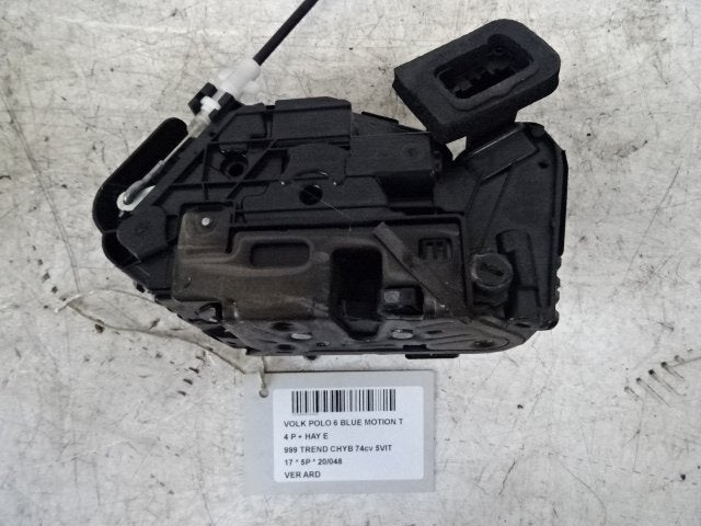 SERRURE DE PORTE ARRIÈRE DROITE Polo VI (AW1) (5TA839016E), Utilisé, Arrière, Volkswagen