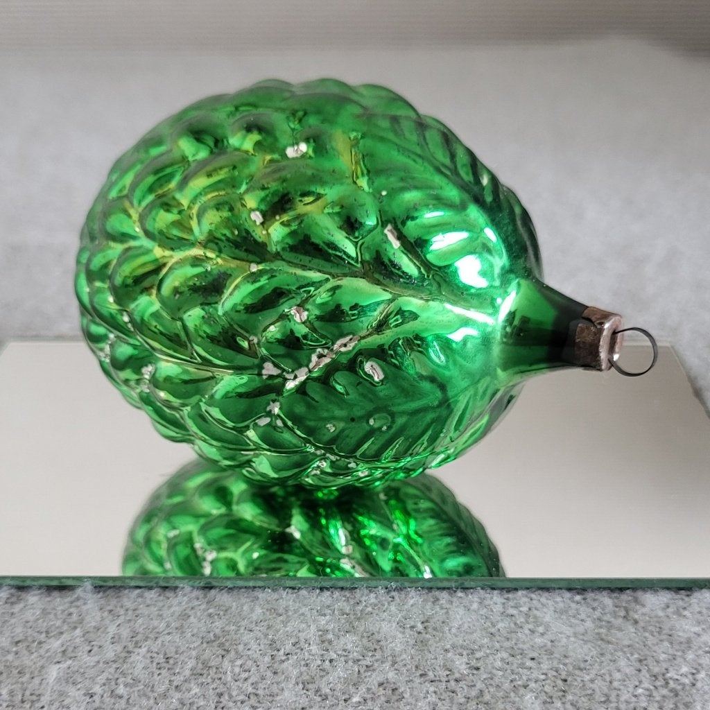 Vintage kerstbal 'aardbei', Ophalen of Verzenden, Gebruikt