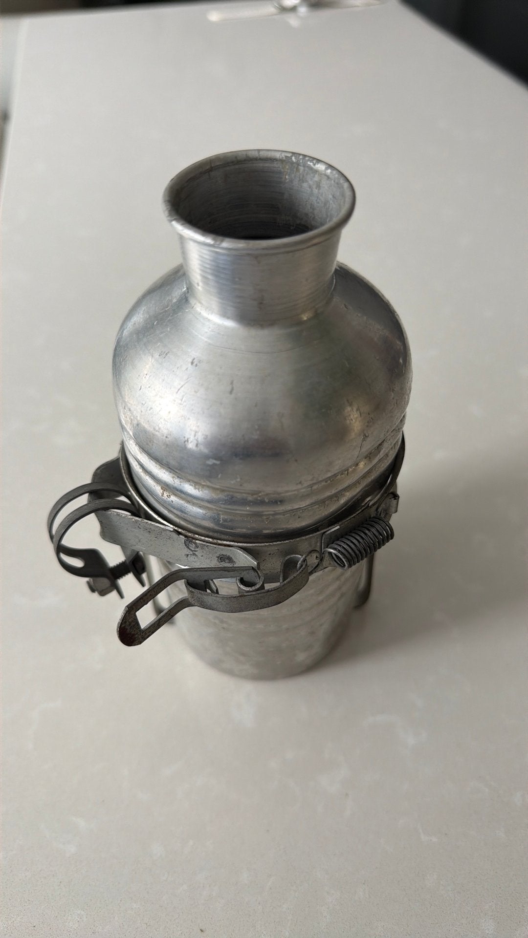 Oude bidon met bidonhouder, Ophalen of Verzenden