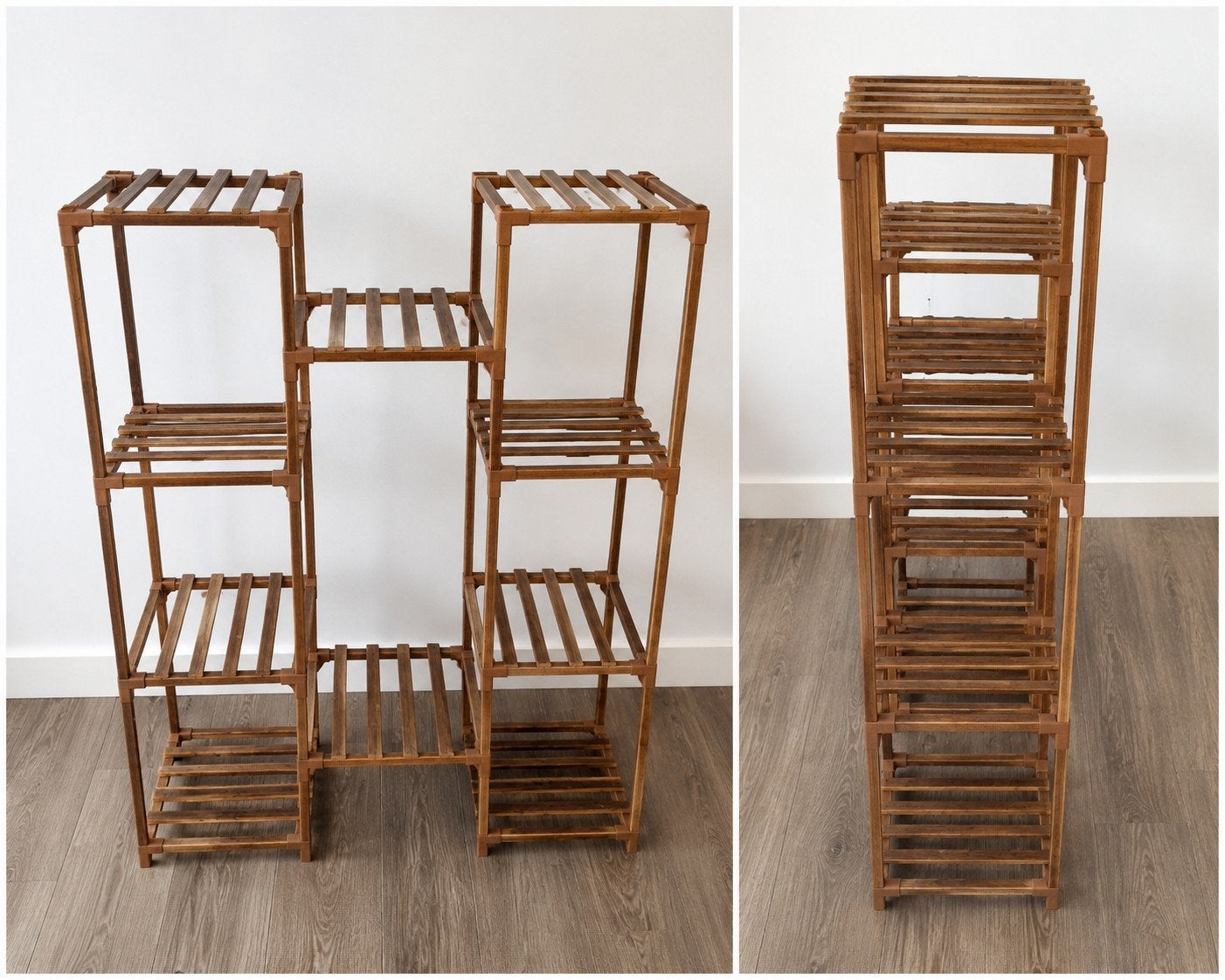 2 houten plantenrekken – €20 voor beide, Enlèvement, Comme neuf
