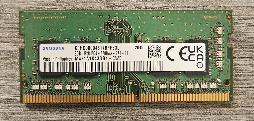 Samsung 8GB DDR4 3200MHz SO-DIMM, Computers en Software, RAM geheugen, Gebruikt, DDR4, 8 GB, Ophalen of Verzenden