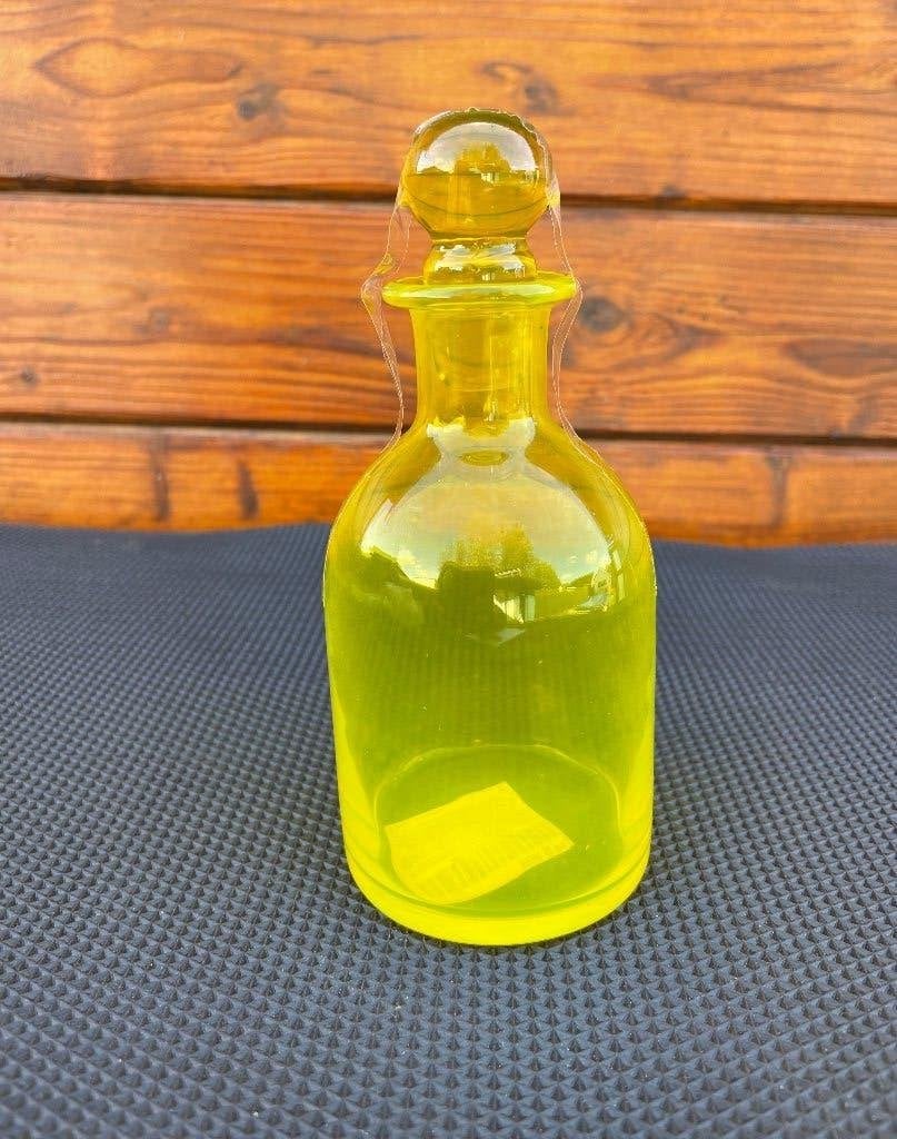 Petite bouteille jaune de 'Zara Home', Maison & Meubles, Enlèvement, Neuf, Jaune, Verre