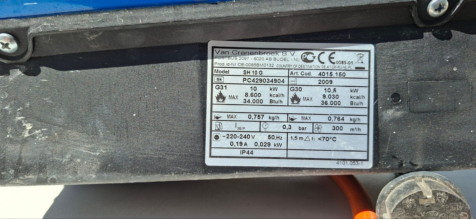 Chauffage de terrasse, Enlèvement, Utilisé