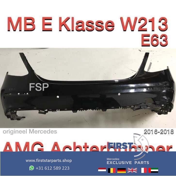 W213 AMG Achterbumper Mercedes E Klasse 2018 A2138850001 E63, Auto-onderdelen, Gebruikt, -, Ophalen of Verzenden, Achter