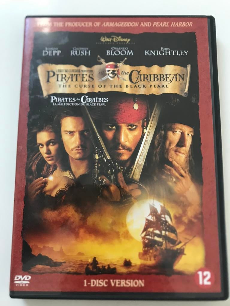DVD Pirates of the Caribbean: The Curse of the Black Pearle, À partir de 12 ans, Enlèvement ou Envoi, Comme neuf