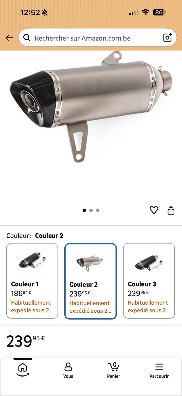 Pot d’echappement X-max style akra, Motos, Enlèvement