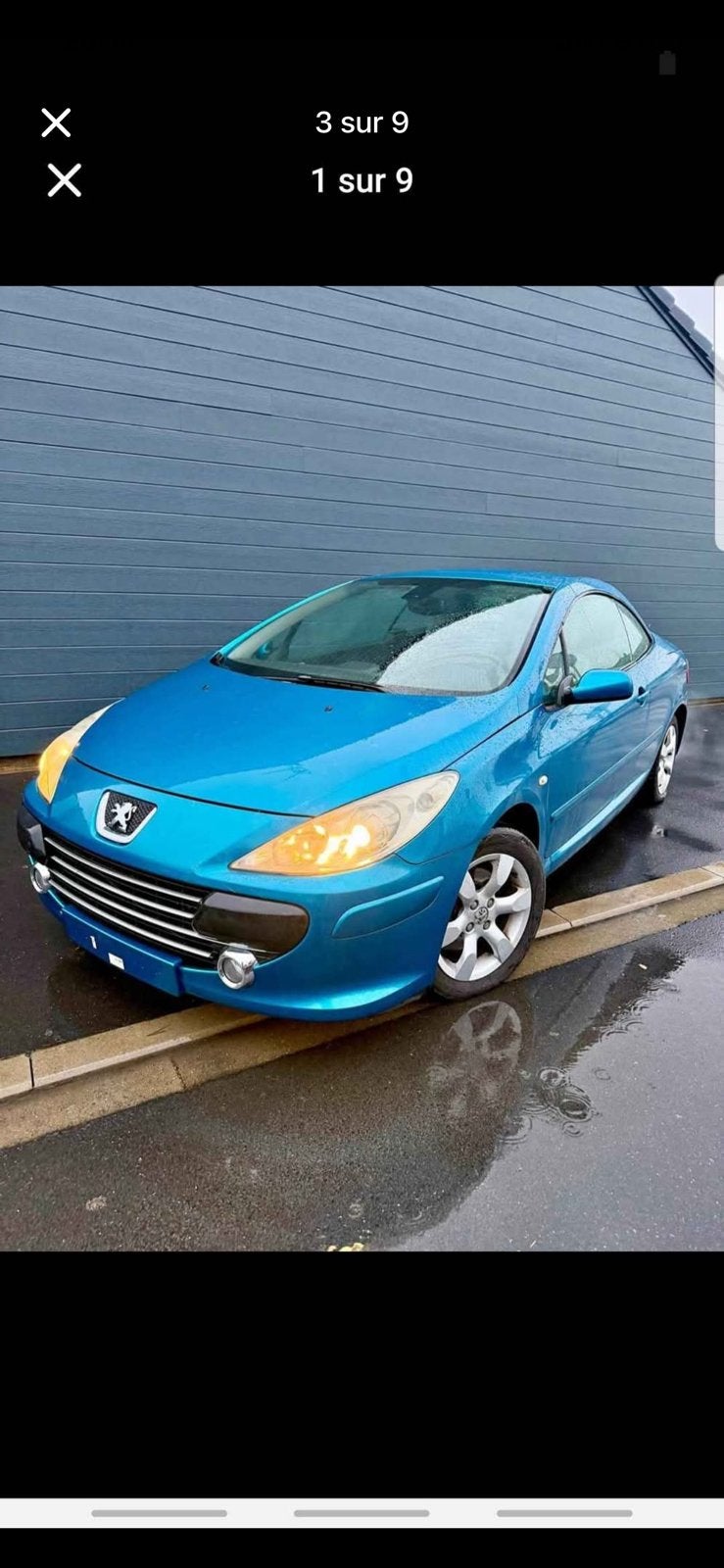 Peugeot 307 2l hdi136cv cabriolet, 4 zetels, Beige, Cabriolet, Blauw
