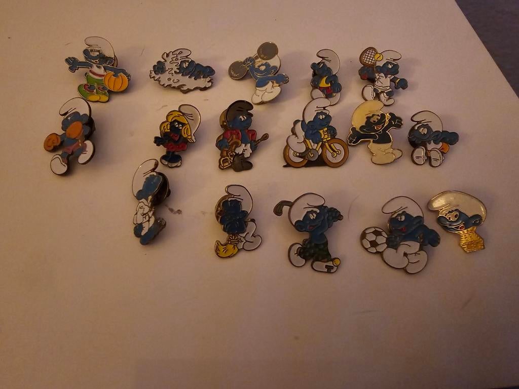 vintage Smurf-speldjes  pins, Verzamelen, Smurfen, Ophalen of Verzenden