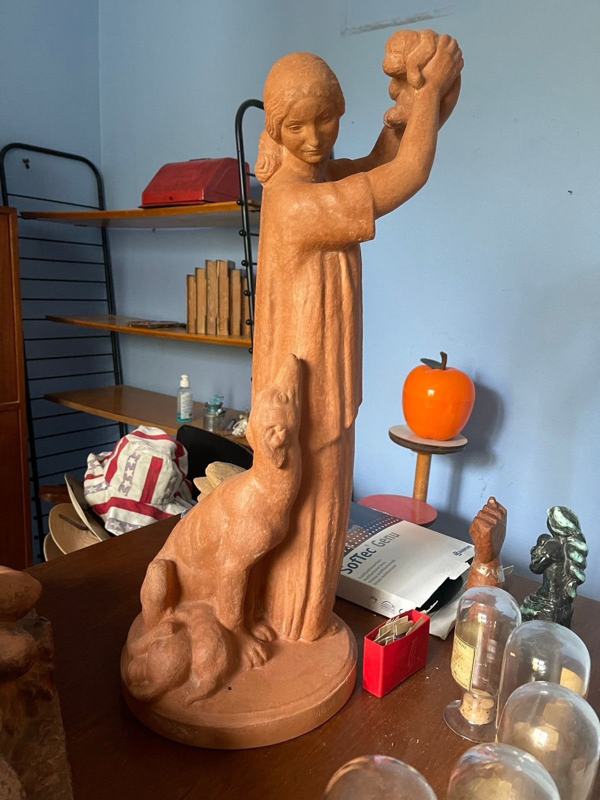 Sculptuur Vrouw met honden, Ophalen, Overige materialen, Overige typen