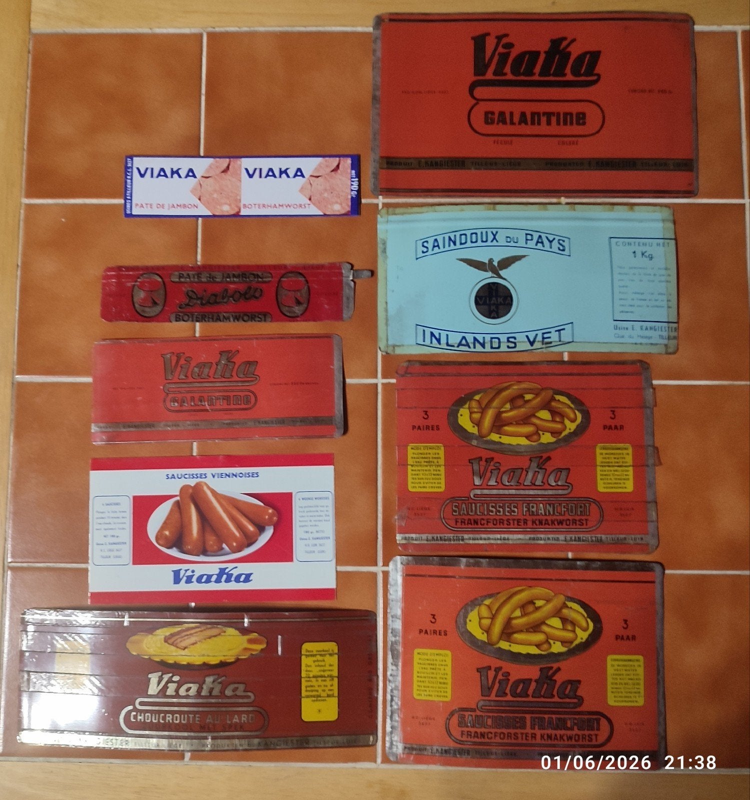 11 petites tôles VIAKA., Enlèvement ou Envoi, Utilisé, Emballage