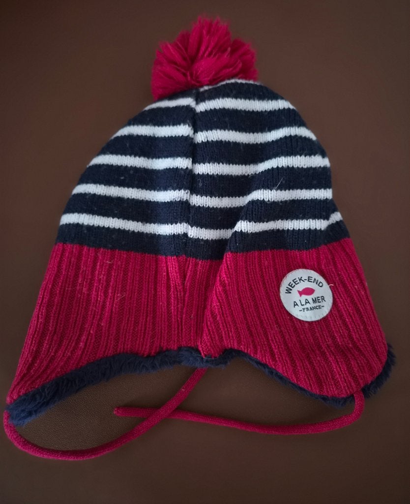 Bonnet à oreilles WEEK-END À LA MER T2 (18m - 3 ans) Doublé, Week-end à la mer, Garçon ou Fille, 104 ou plus petit, Comme neuf