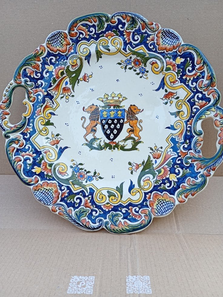Assiette ancienne en faïence française — Mont Saint-Michel, Enlèvement ou Envoi